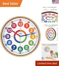Extra Large 14-Inch Educational Clock - Kids Learn to Tell Time Easily - $60.00