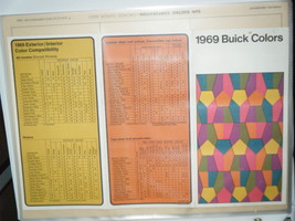 1969 Buick Interior and Exterior Colors booklet manual Electra Wildcat Lesabre - $28.71