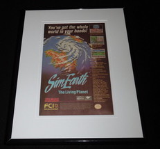 Sim Earth 1993 SNES 11x14 Framed ORIGINAL Vintage Advertisement FCI - £28.40 GBP