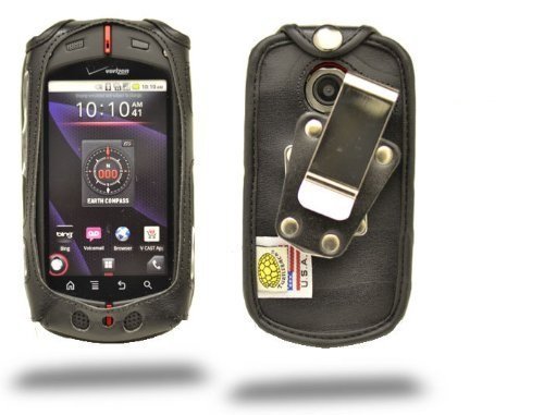 Turtleback Heavy Duty Black Leather Case for Casio GZone Commando Phone Case wit - $36.99