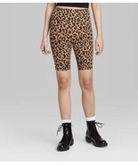 Women&#39;s High-Rise Biker Shorts - Wild Fable Tan Animal Print - Small - £4.63 GBP