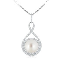 ANGARA South Sea Pearl &amp; Diamond Pendant Necklace in Sterling Silver (AAA, 10MM) - $3,443.29