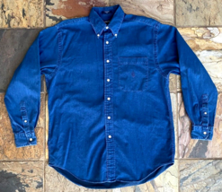 Nautica Shirt-M-Blue-Long Sleeve Button Up - $18.70