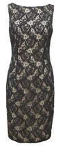 DAVID MEISTER Black Lace Dress Sleeveless Shift Zipper Sz 6 BNWT $470 - £147.54 GBP