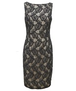 DAVID MEISTER Black Lace Dress Sleeveless Shift Zipper Sz 6 BNWT $470 - £147.53 GBP