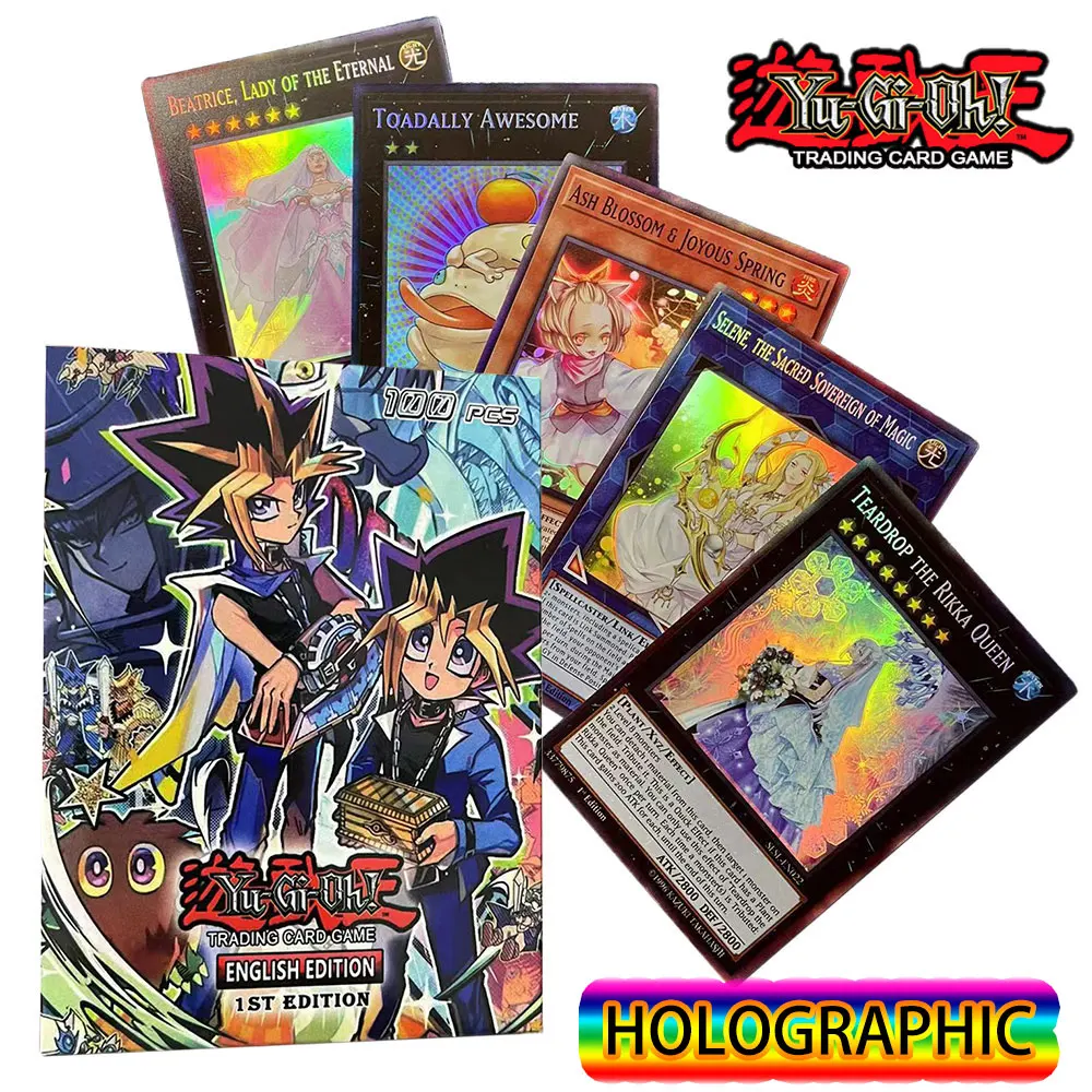 0pcs no repeat holographic yugioh card in english yu gi oh master duel competitive deck thumb200