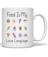 PixiDoodle Valentine&#39;s Day Food Love Language Foodie Coffee Mug (11 oz, ... - £20.65 GBP+