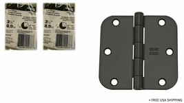 (2) National Hardware 3-1/2 In. L Oil Rubbed Bronze Door Hinge 1 Pk N830... - £6.34 GBP