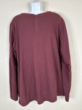 Magellan Men Size 2XL Maroon Thermal Henley Shirt Long Sleeve - £7.07 GBP