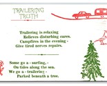 Trailering Truth Poem Travel Camping Custom Handmade Postcard A16 - $4.90