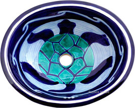 Mexican Oval Bathroom Sink &quot;Turtle&quot; - £183.83 GBP