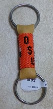 Native American Keychain Glass Bead 2Ring OSU Oklahoma State University ... - £23.90 GBP