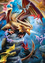 Framed Canvas Art Print Painting Flying Dragons - £31.57 GBP+