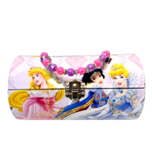 Disney Tin Box Co Disney Princesses Box Beaded Handle Snow White Cindere... - $15.39