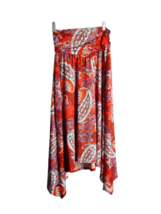 Apt 9 Handkerchief Hem Skirt Elastic Waist Multicolored Paisley Print Size Med - £7.91 GBP