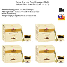 Sattva Ayurveda Pure Himalayan Shilajit Extract in 100% Natural Resin Form 4x15g - £167.82 GBP