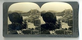Ruins Marne Bridge Blown By Germans &amp; Red Cross Train Wreck Keystone Ste... - £14.03 GBP