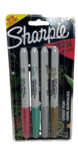 Metallic Permanent Markers Fine Point Assorted Colors 4 Count Metallic C... - $12.86