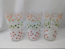 Confetti and Streamers Glass Tumbler Lot of 3 - $25.95