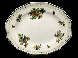 Royal Doulton Porcelain Platter, Floral Pattern #D4441, Vintage China Dinnerware - £23.37 GBP