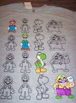Super Mario Bros. Luigi Yoshi Wario Nes Nintendo T-Shirt Medium New w/ Tag - £15.51 GBP