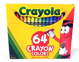 Crayola Classic Color Crayons in Flip-Top Box Pack With Sharpener, 64 Colors - £13.53 GBP