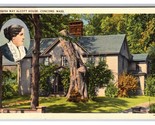 Louisa May Alcott House Concord Massachusetts MA UNP Unused Linen Postca... - $2.92