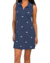 NWT Ladies Sigrid Olsen Navy Blue White Sleeveless Pickleball Dress - S M L - $44.99