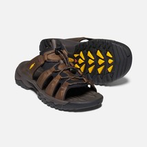 Keen men&#39;s targhee iii leather slide sandal in Bison/Mulch - size 14 - $95.04