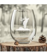 Caribou Elk Head up Etched Glasses - Wine, Champagne, Pint Glasses, Shot... - $467.85 MXN+