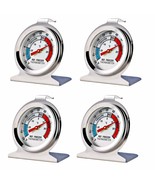 4 Pack Refrigerator Freezer Thermometer Large Dial Analog Thermometer - £19.59 GBP
