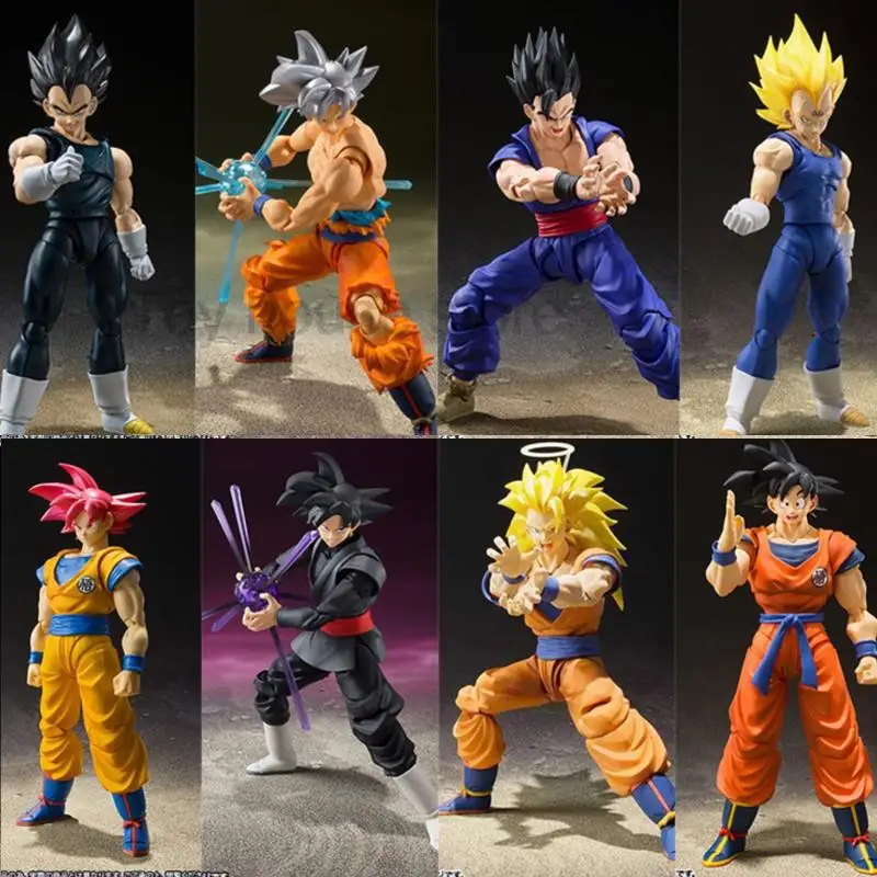Anime Dragon Ball Figures SHF Super Hero Son Goku Gohan Vegeta Trunks Actio - £25.02 GBP+