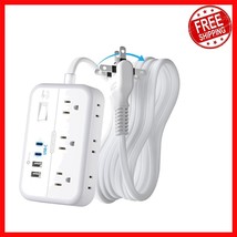 Wall-Mountable Power Strip with Surge Protection &amp; USB Charging - Stylis... - $855.58 MXN