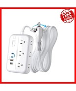 Wall-Mountable Power Strip with Surge Protection &amp; USB Charging - Stylis... - $855.58 MXN