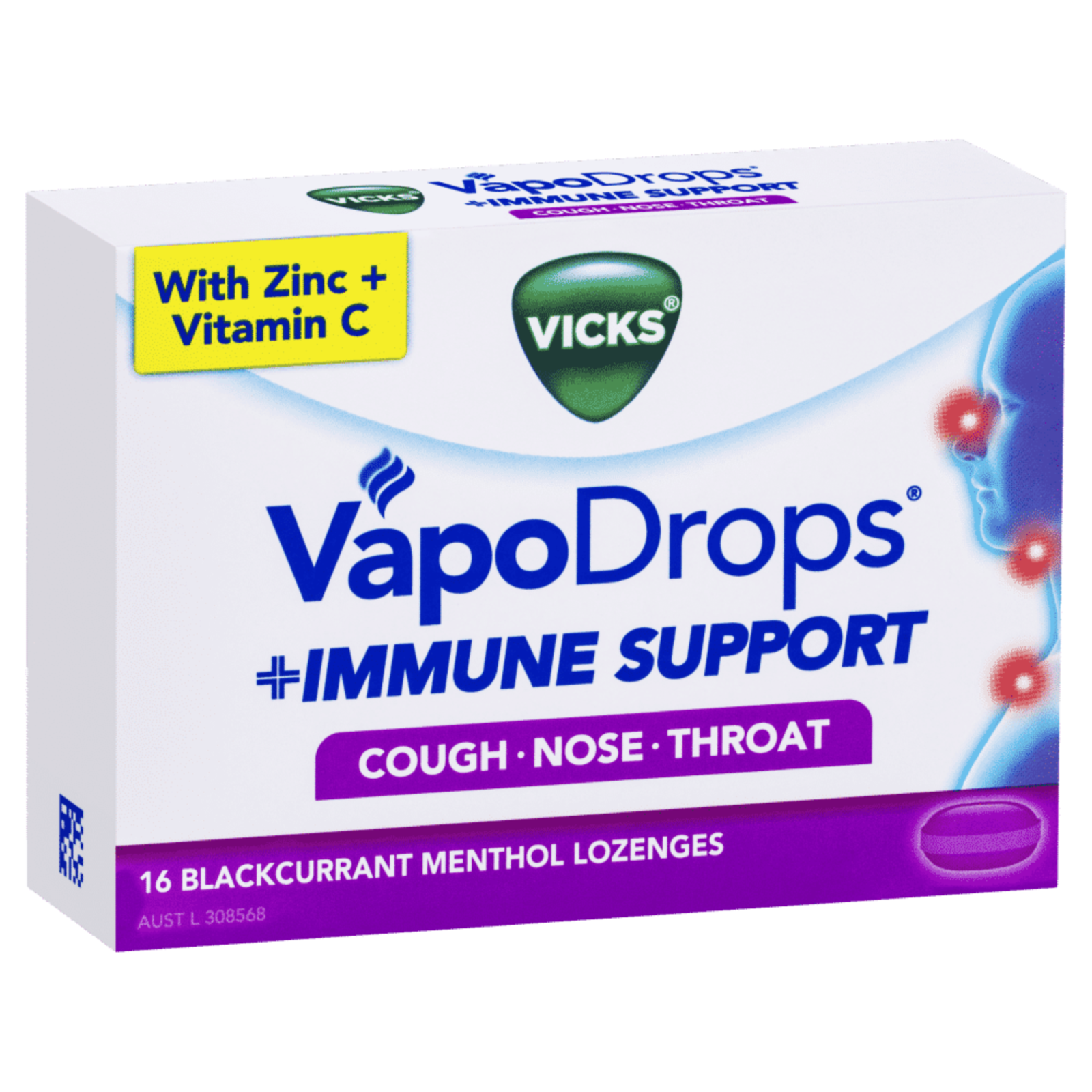 Vicks VapoDrops + Immune Support Lozenges 16 Pack Blackcurrant Menthol - $71.59