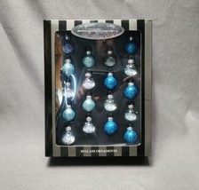 Celebrations Radko Miniature Snowballs Glass Christmas Ornaments 1&quot; Ball Set x18 - £15.82 GBP