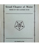 Order Of The Eastern Star 1927 Masonic Maine Grand Chapter Vol XI PB Boo... - €68,63 EUR