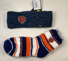 NEW! Chicago Bears Soft Fuzzy Socks PLUS Headband One Size Fits Most NFL - $10.89