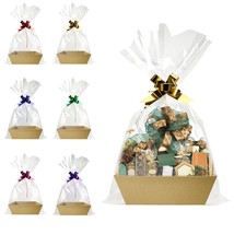 Baskets For Gifts Empty, 6 Pcs Sturdy Diy Bulk Gift Basket Kraft Market Tray Car - £33.45 GBP