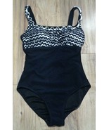 Profile by Gottex Size 8 Black White New Women&#39;s One Piece Swimsuit Swim... - $78.21