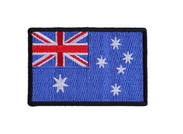 AUSTRALIAN FLAG 3&quot; x 2&quot; iron on patch (5199) Australia (C48) - £5.00 GBP