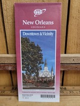 AAA 1998New Orleans Louisiana Downtown &amp; Vicinity Street Map Vintage - £14.23 GBP