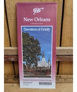 AAA 1998New Orleans Louisiana Downtown &amp; Vicinity Street Map Vintage - £14.27 GBP