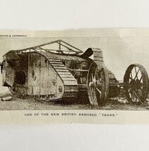 1916 New British Armored Tank Military WW1 Photo Print Antique Ephemera ... - $458.41 MXN