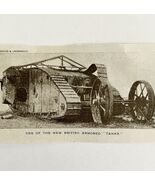 1916 New British Armored Tank Military WW1 Photo Print Antique Ephemera ... - $458.41 MXN