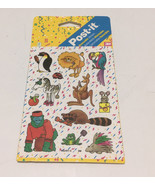 Cute animal stickers vintage post it brand removable stickers still in p... - €17,15 EUR