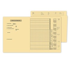 ABC Vehicle Service File Folder, Preprinted Records, 10 x 11 1/2&quot; - 100 ... - £79.23 GBP