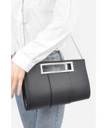 Metallic Faux Leather Handle Clutch (Black) - €25,92 EUR