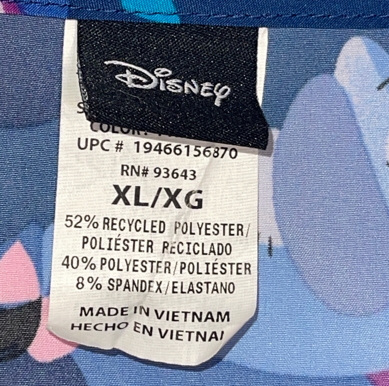 Disney Eeyore Scrub Shirt Top Sz XL Extra Large Women Purple Stretch Rain Clouds Item image 10