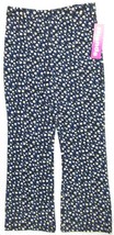NWT Just Friends Girl&#39;s Black Floral Print Knit Pull-On Stretch Pants, 6X - £7.99 GBP